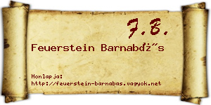 Feuerstein Barnabás névjegykártya